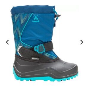 Kamik size 12 SnowfallP2 boots in Navy/Teal